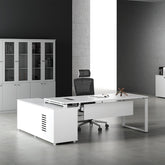 主管檯 E1 環保板材 鋼腳 實木腳 板腳 側櫃 executive manager boss table desk furniture